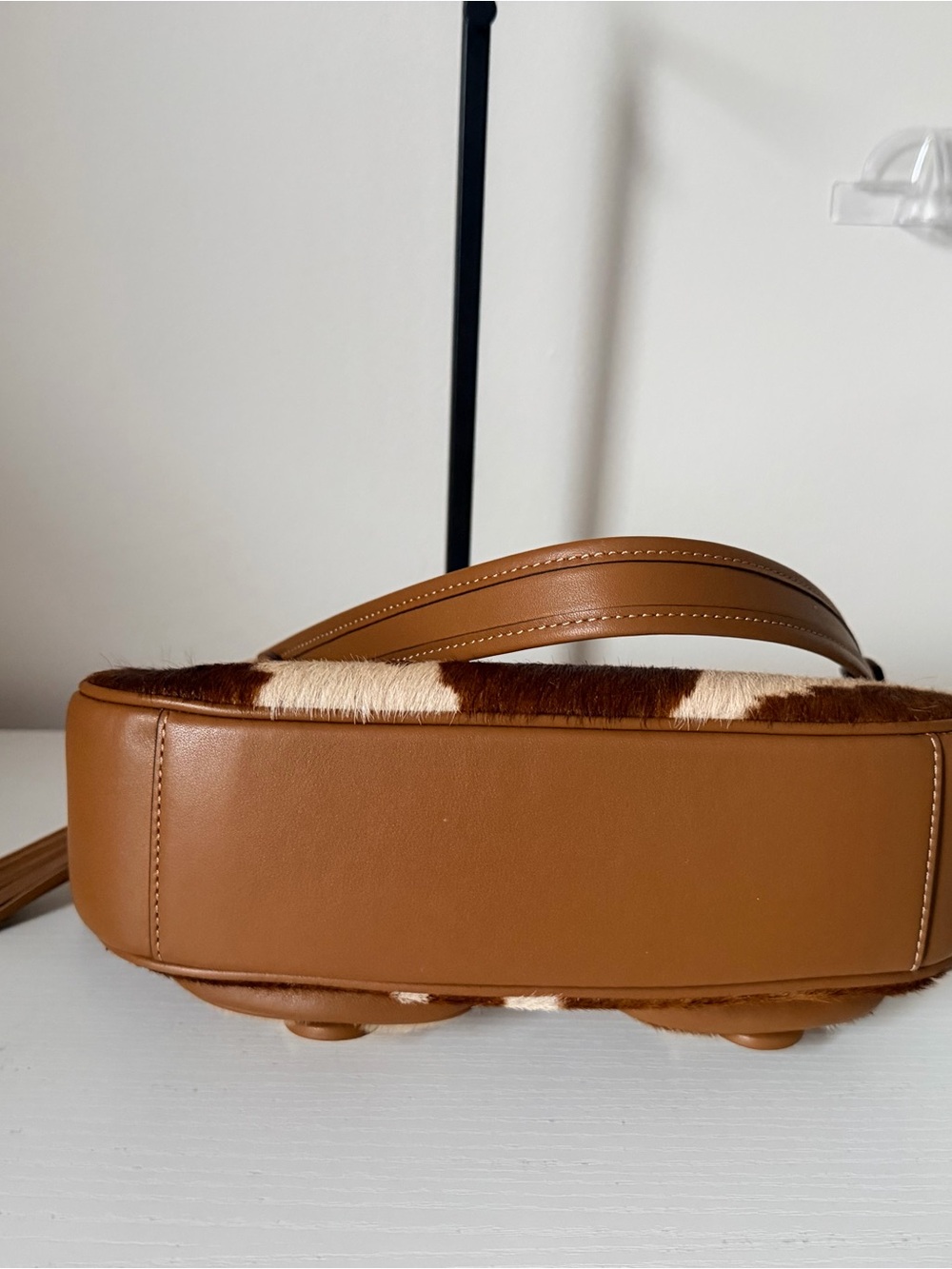 Coach Ashton Shoulder Brown Cowhide Leather Shoulder Bag with Buckle Pockets - Picture 5 of 7